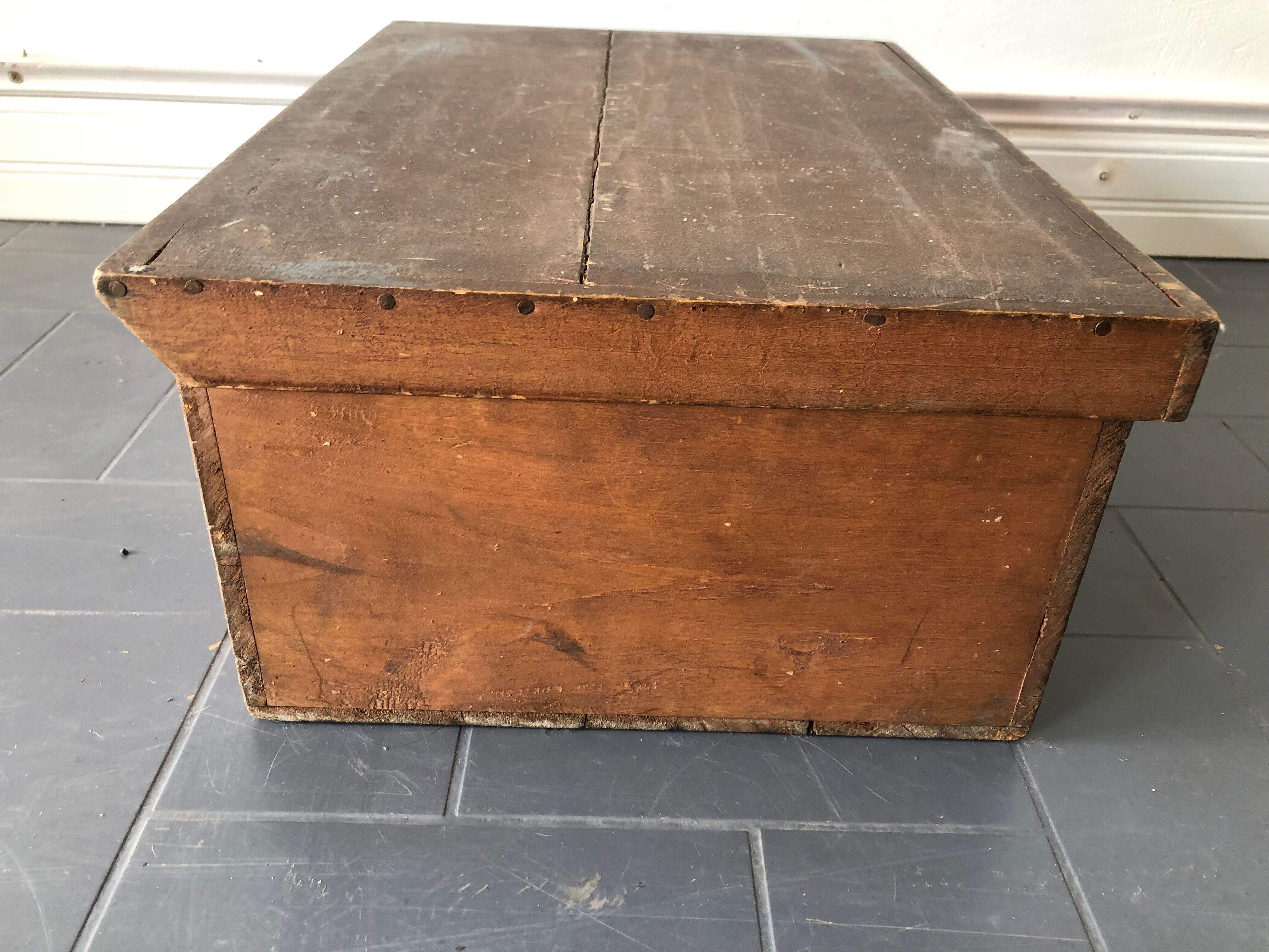 Old wooden box