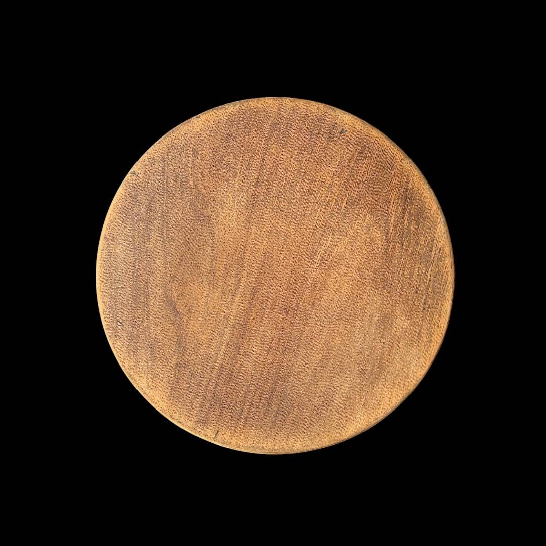 Antique solid wood bar stool – 6.612 kg – 1970s