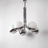 Stilnovo Chrome Space Chandelier Lamp from the 60s