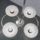 1950s Chrome and Glass Chandelier by Drukov, Czechoslovakia