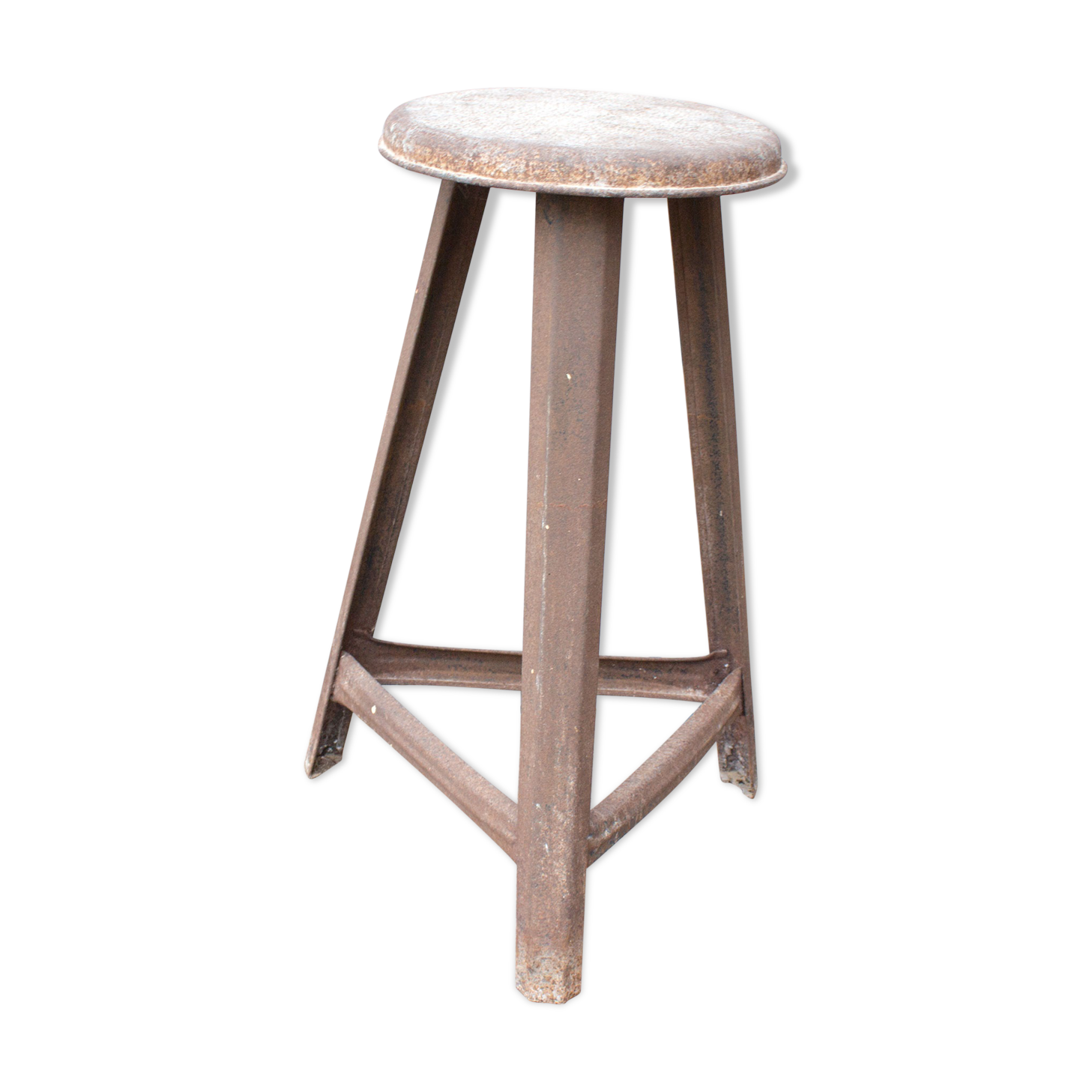 Old industrial stool in metal