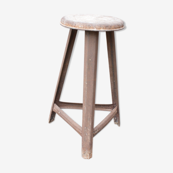 Tabouret industriel en metal