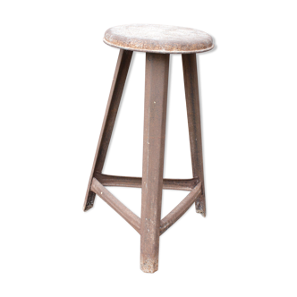 Old industrial stool in metal