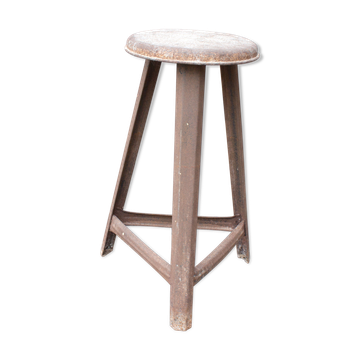 Old industrial stool in metal