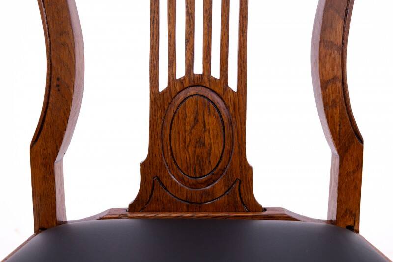 Large extendable table with eight chairs, late 19th century, France. After renovation.