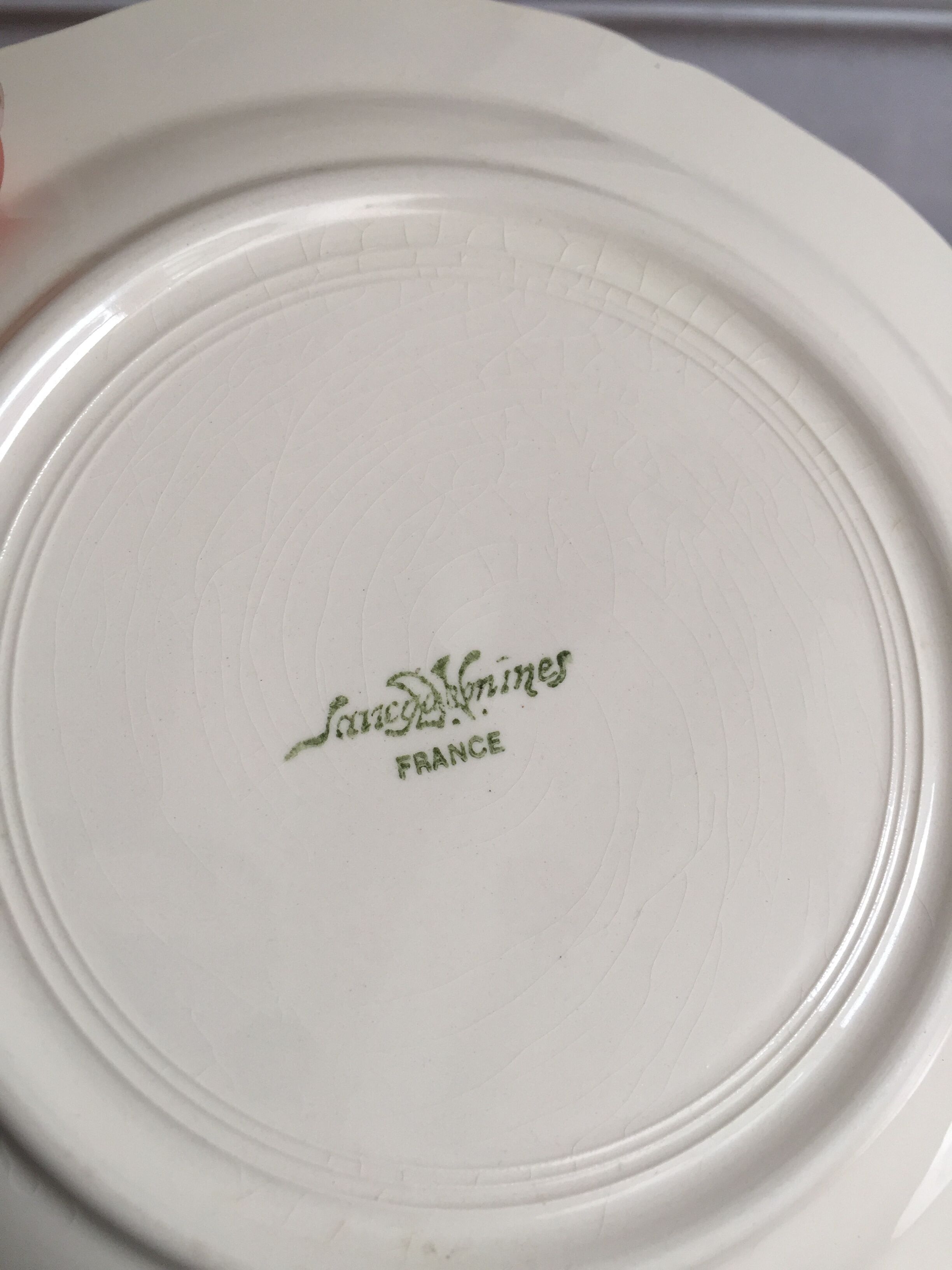 Set of 2 plates Sarreguemines