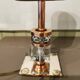 Art Deco mirror lamp, copper and glass