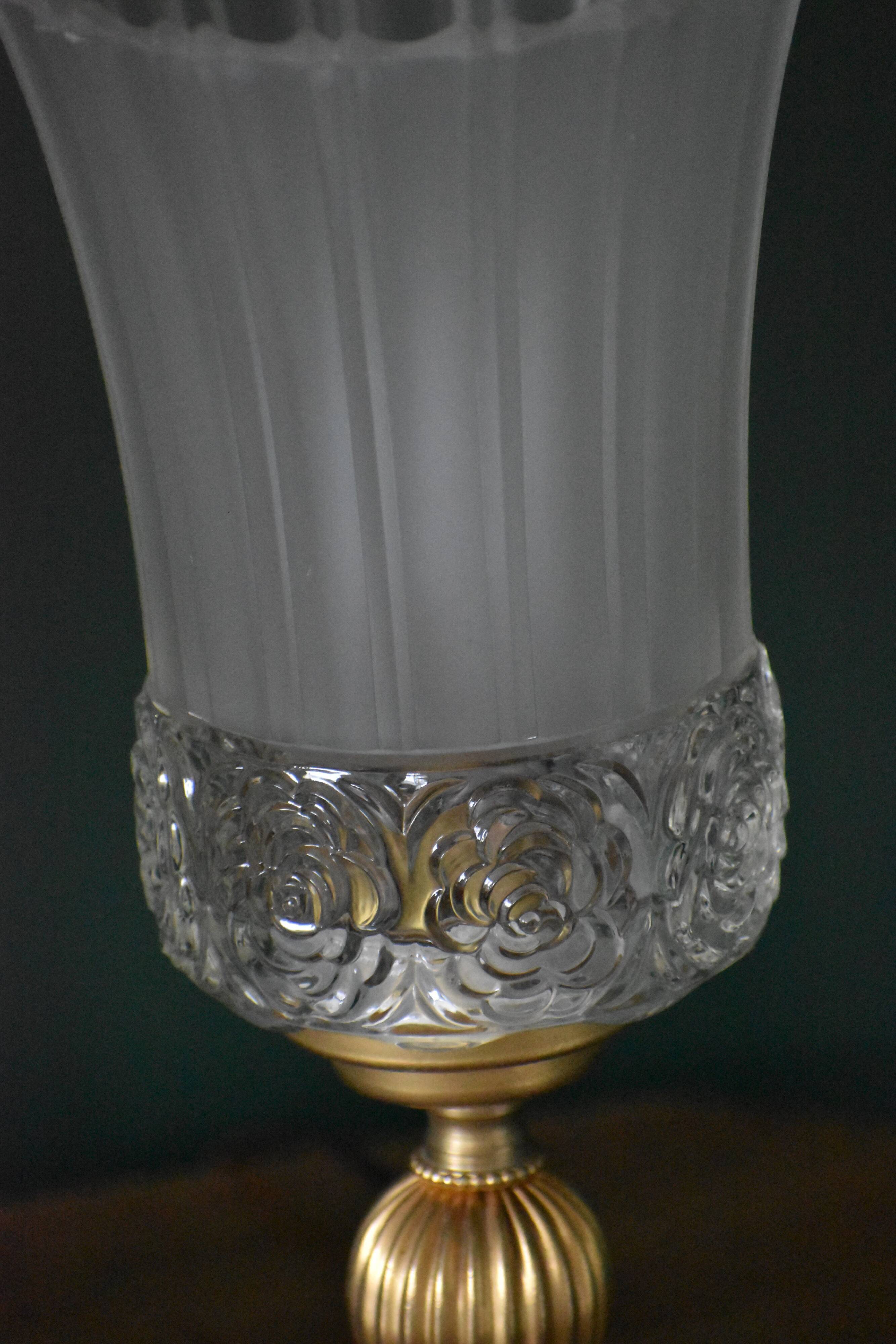 Art Deco marble foot lamp