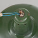 Industrial suspension in green enamelled sheet metal 40cm size L 1960