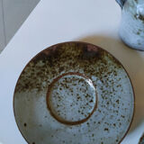 Set in stoneware 70s, 2 cups and 2 pitchers