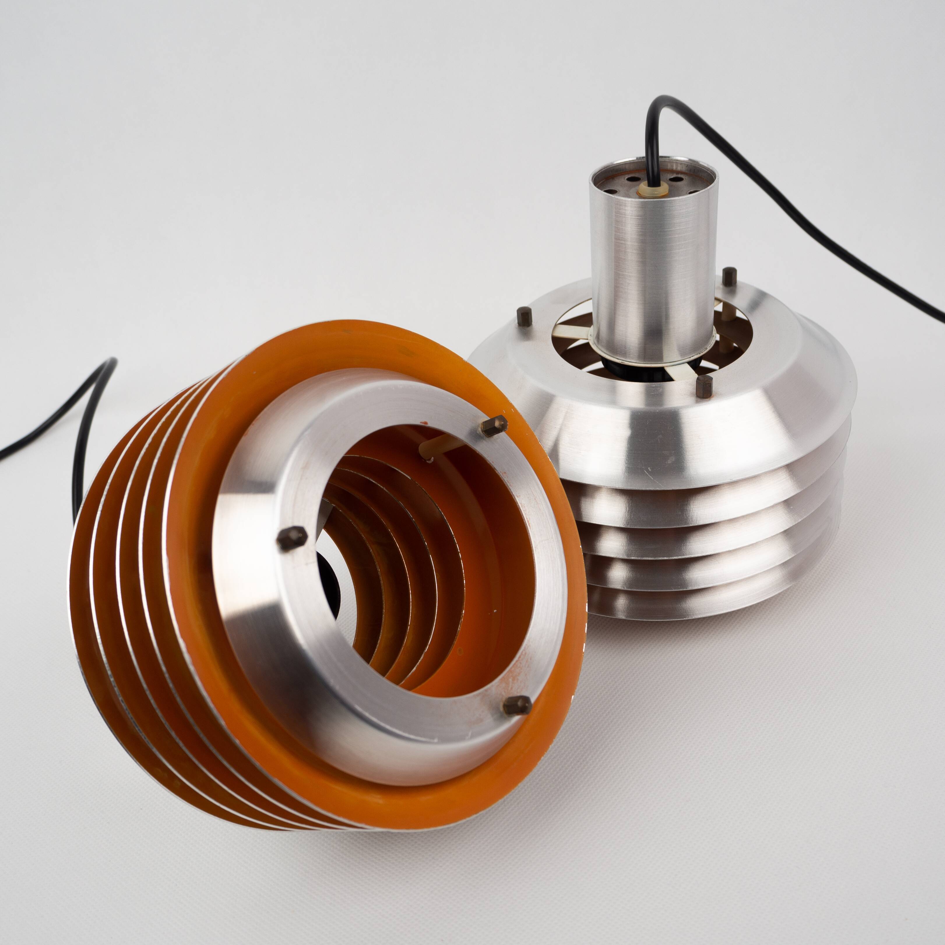 Pair of Danish vintage pendant lamps from 1960s