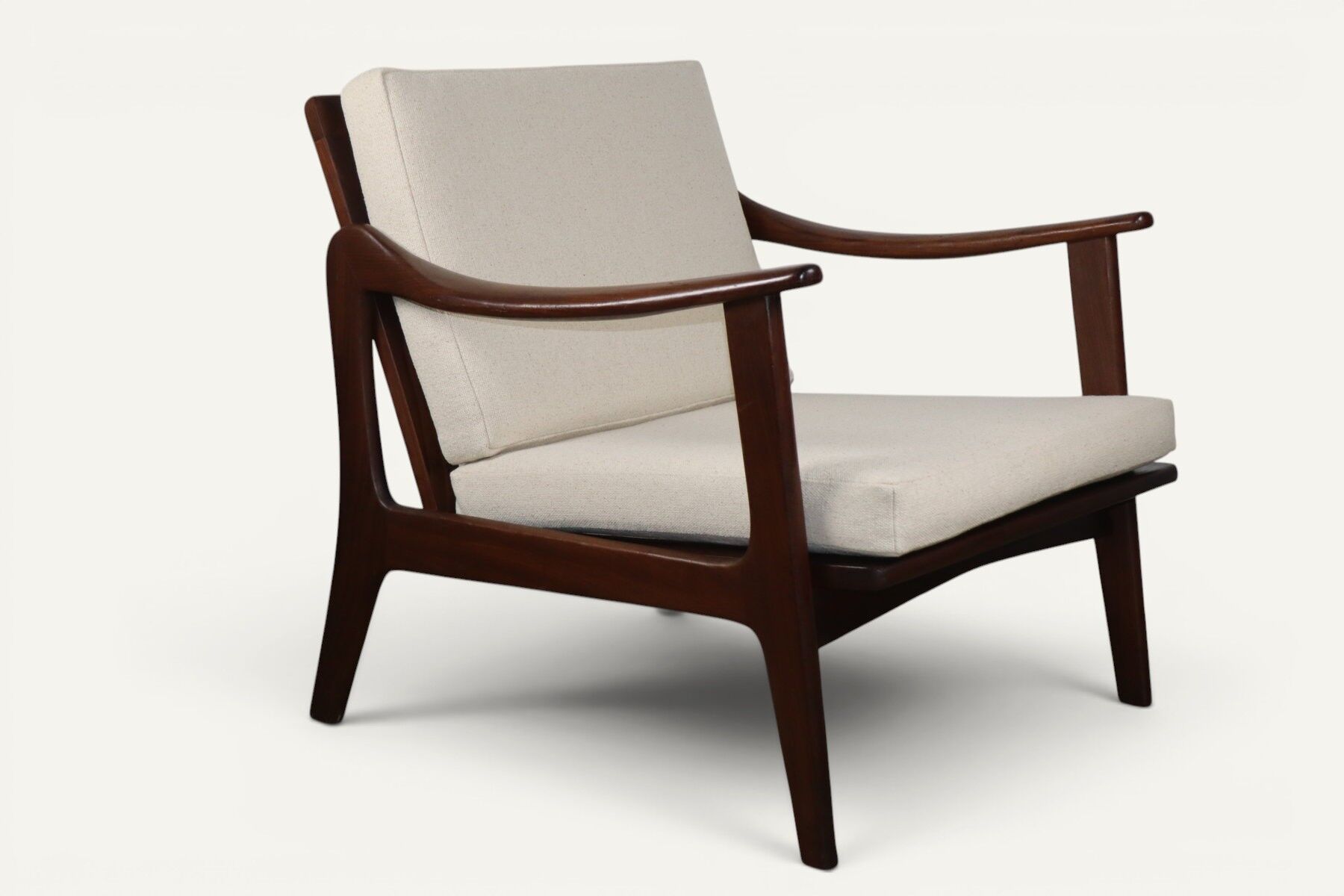 Scandinavian lounge chair in solid teak, 1960s