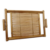 Plateau en bambou années 60 70