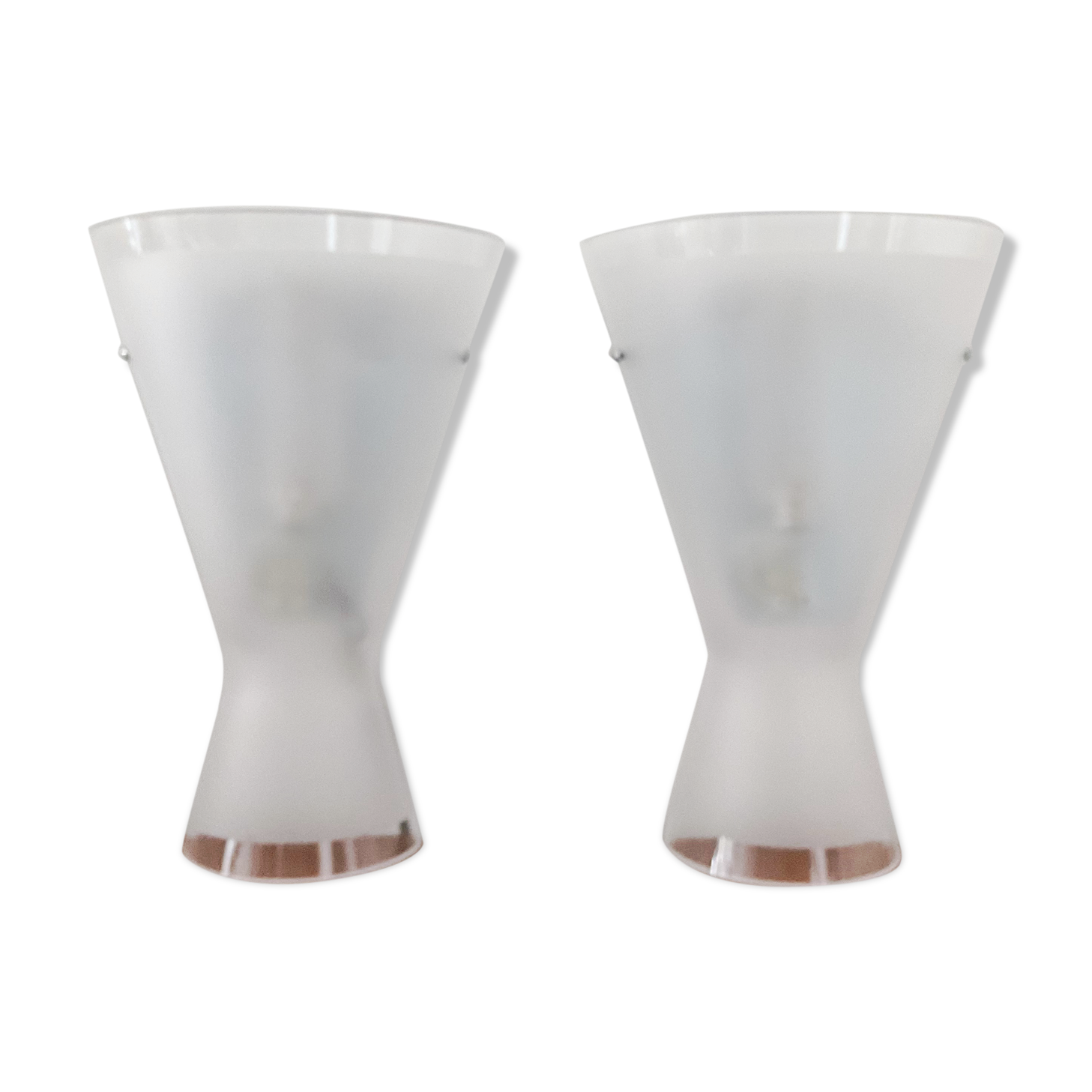 Pair of wall lamps by Lucio De Majo in De Murano glass