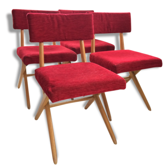 Set of 4 chairs 50s Scandinavian stella