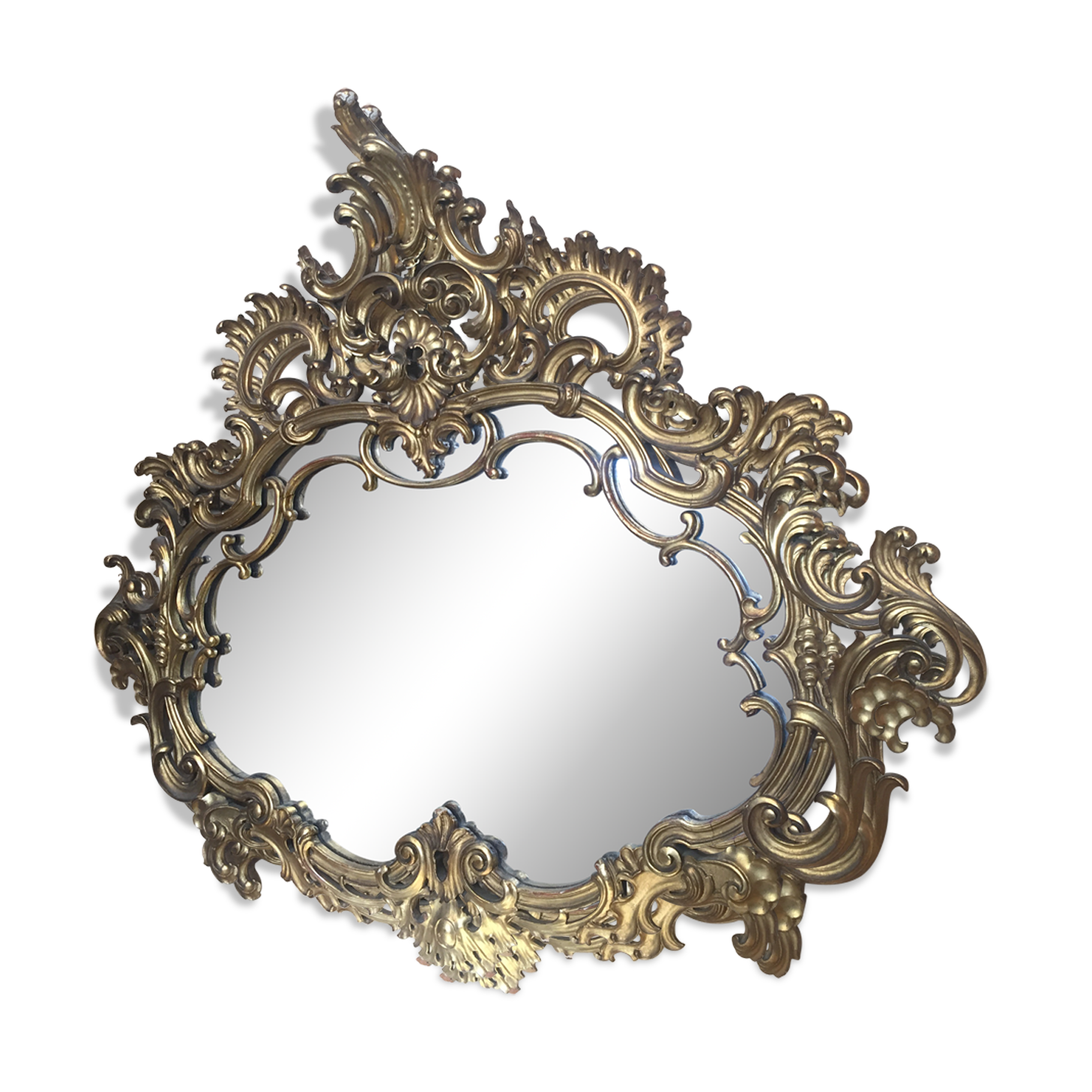 Mirror hectic gilded wood 122x110cm