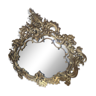 Mirror hectic gilded wood 122x110cm