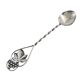 Salt spoon, mid-century modern, silver, Poland, 1970s