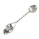 Salt spoon, mid-century modern, silver, Poland, 1970s