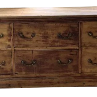 Meuble de métier de soyeux noyer XXL années 50