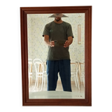 Vintage Italian mirror, beveled glass, 1960s