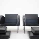 1970s  Pair Of Leather Armchairs ,Czechoslovakia