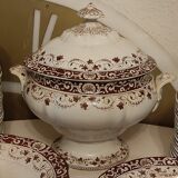 Ancien Service vaisselle Jules Vieillard Bordeaux, modèle Louis XV, 73 pièces