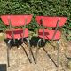 Pair of red Formica chairs from the 70s
