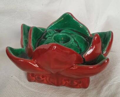 Pair of ceramic candle holders