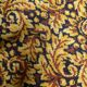 1960s German acrylic rug with gold and brown 2.2' x 4.1 - 1C1287