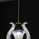 Charming Murano Glass Art Deco Pendant Chandelier by Ercole Barovier, 1940s