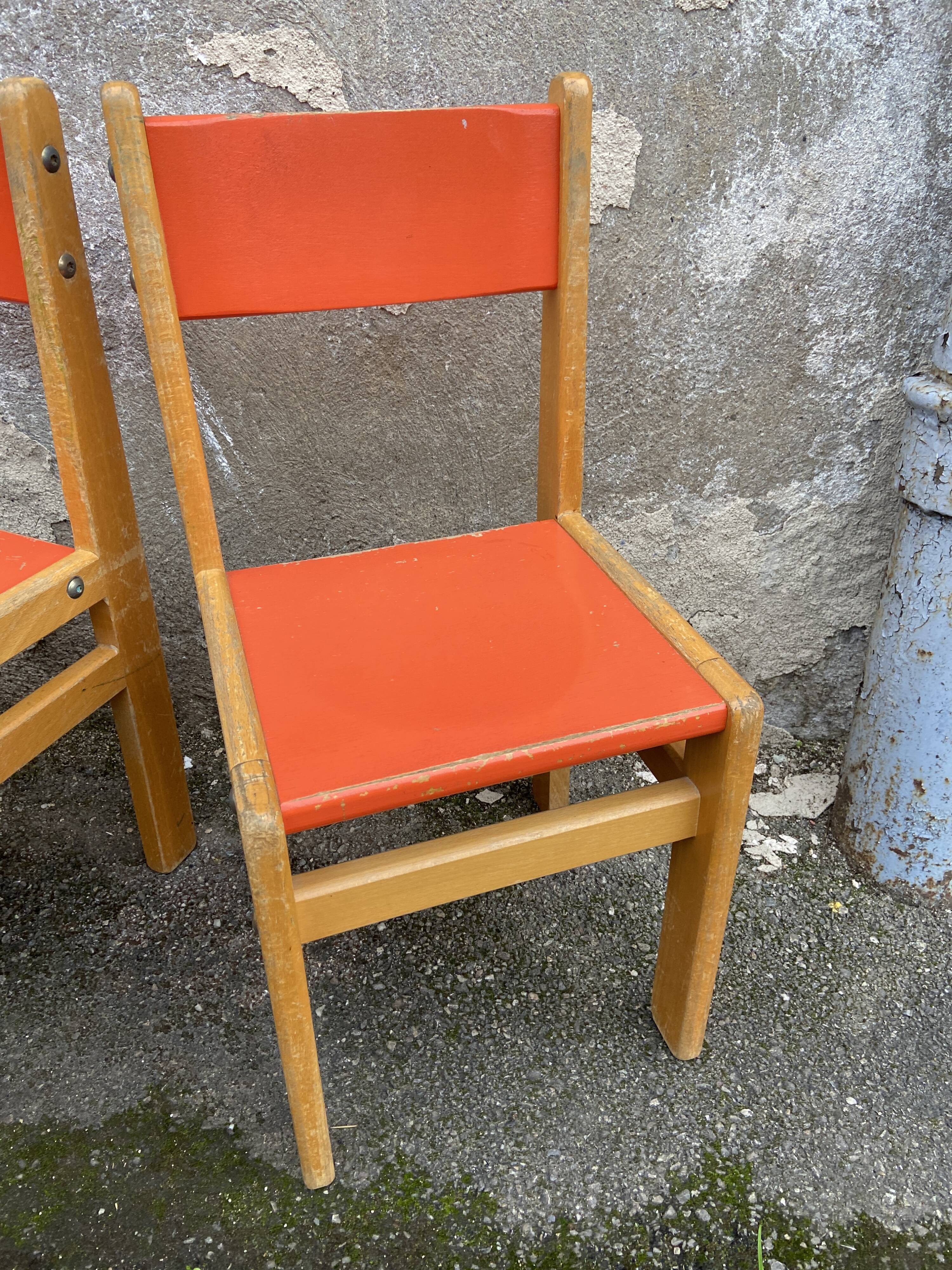 Children's chair school 70s