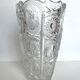 Carved crystal vase