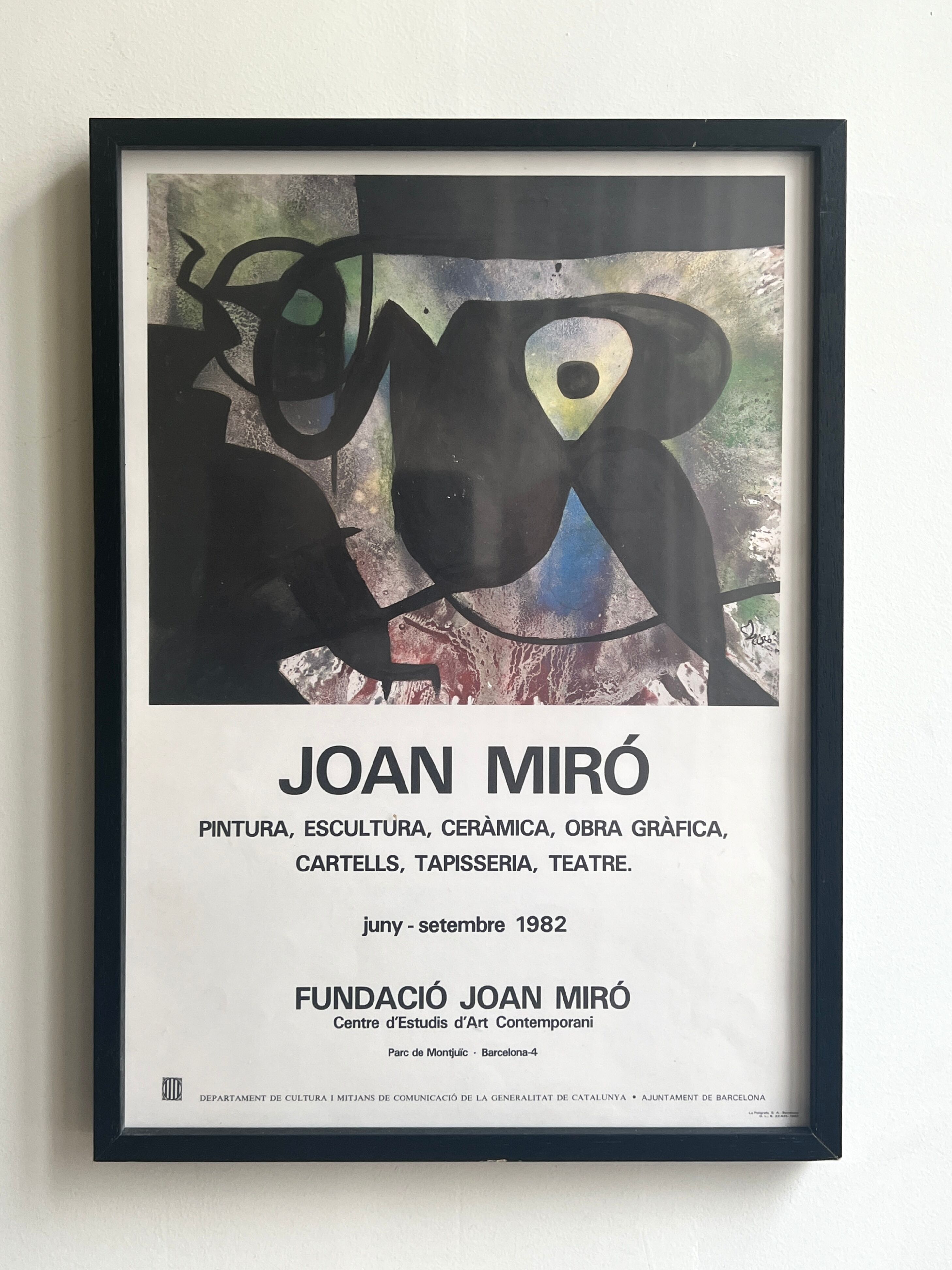 Affiche originale de fondation Miró Barcelone, Espagne 1982