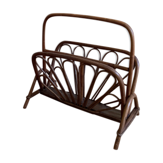 Rattan magazine rack