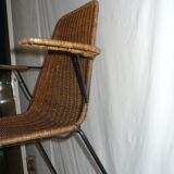 Gian Franco Legler rattan chair from the 50s