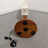 Danish floor lamp in teak and pearly resin from the 50s/60s