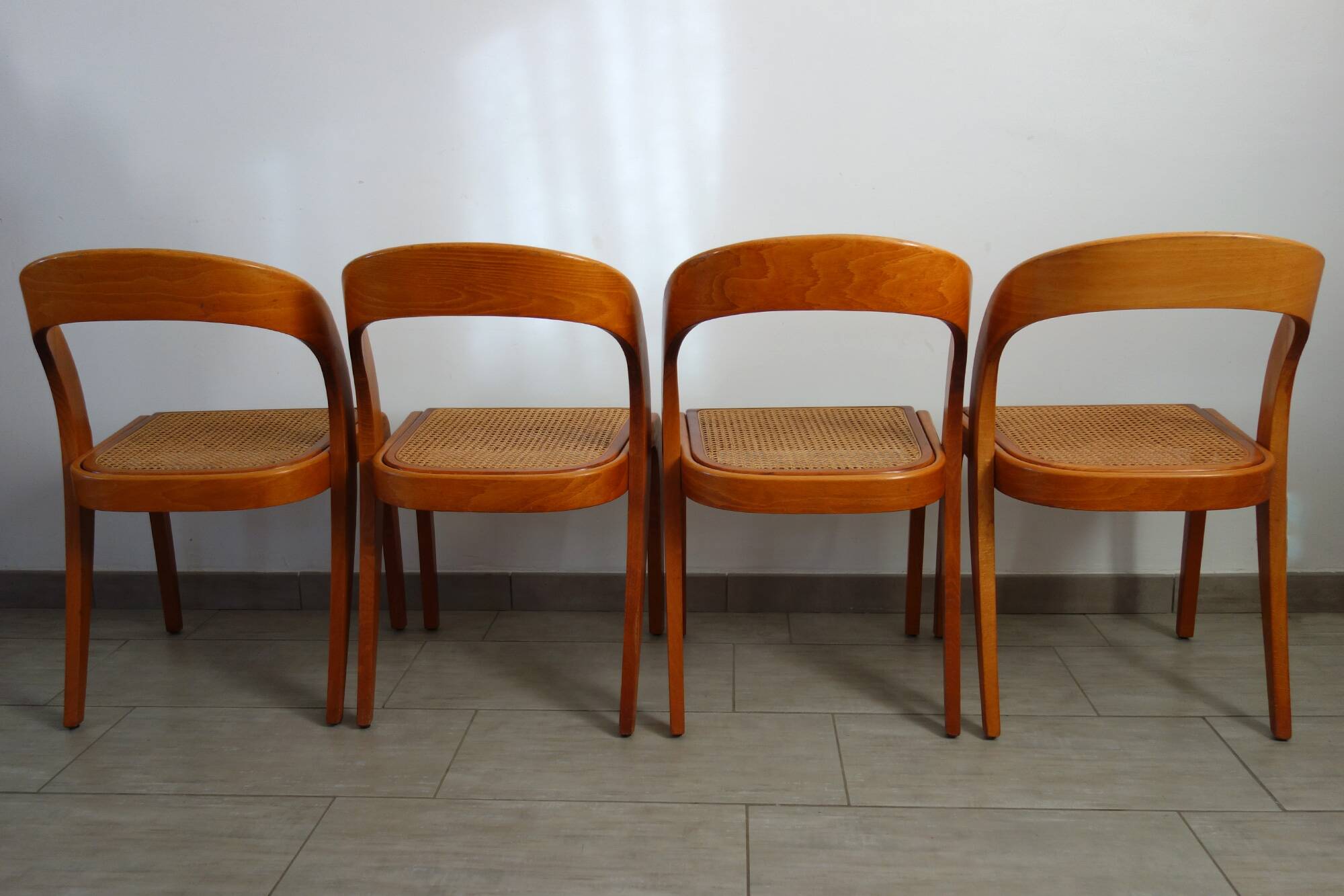 4 chaises Gondole de Baumann, années 70