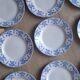 9 assiettes à dessert Dux Boch bleues, 1960
