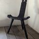 Burnt wood tripod