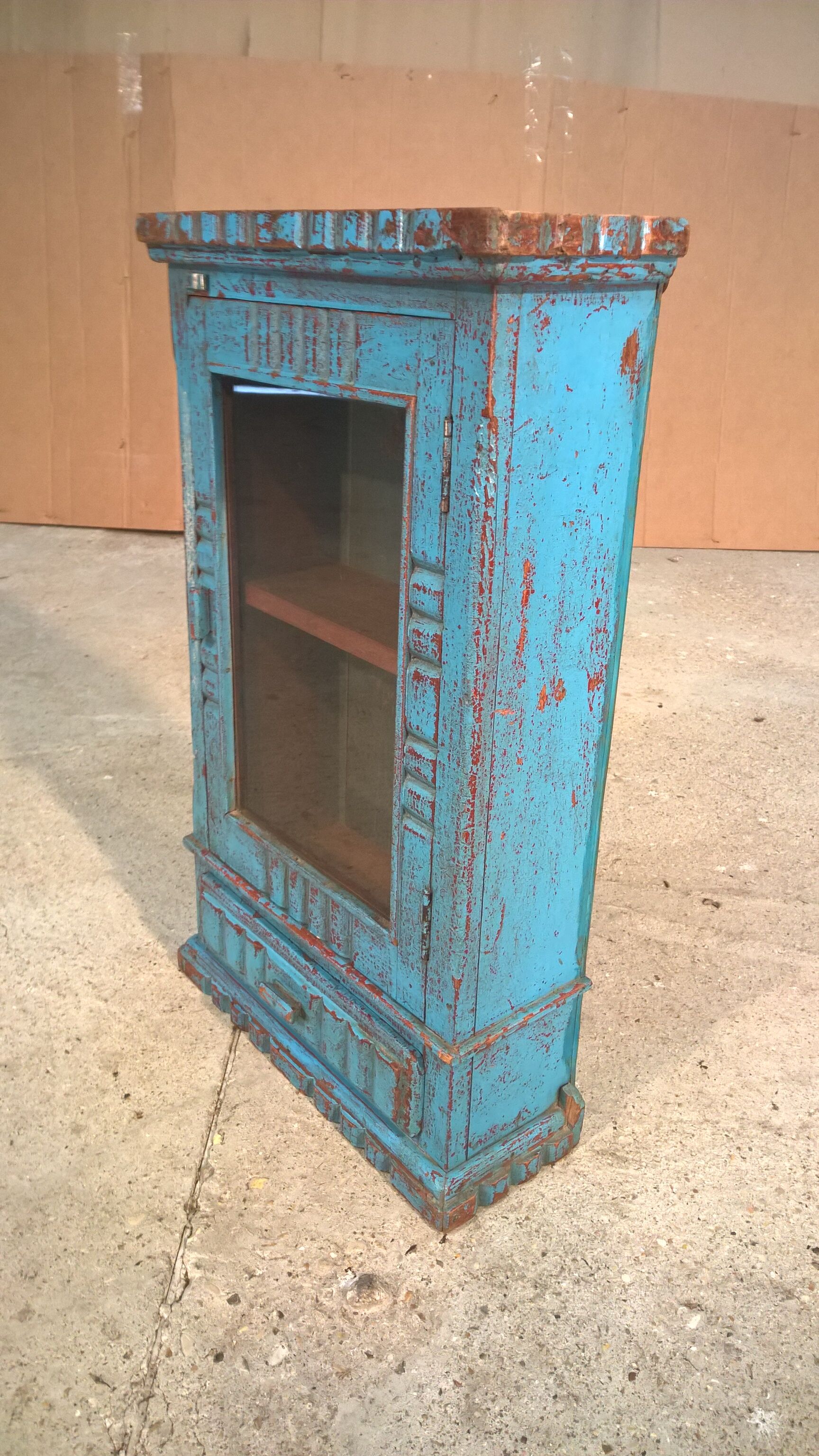 Old wall shelf glass