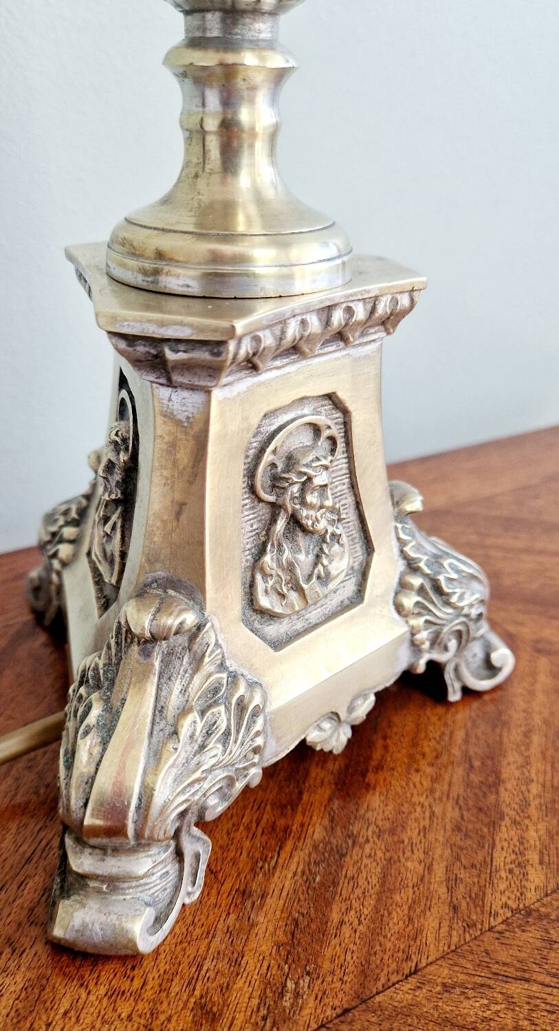 Church candle lamp base, early 20th century