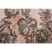 1970s Vintage Turkish Oushak Handmade Wool Cotton Pink Area Rug 173x293