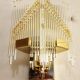 Methacrylate and metal wall lamp. Italy, 1980s.
