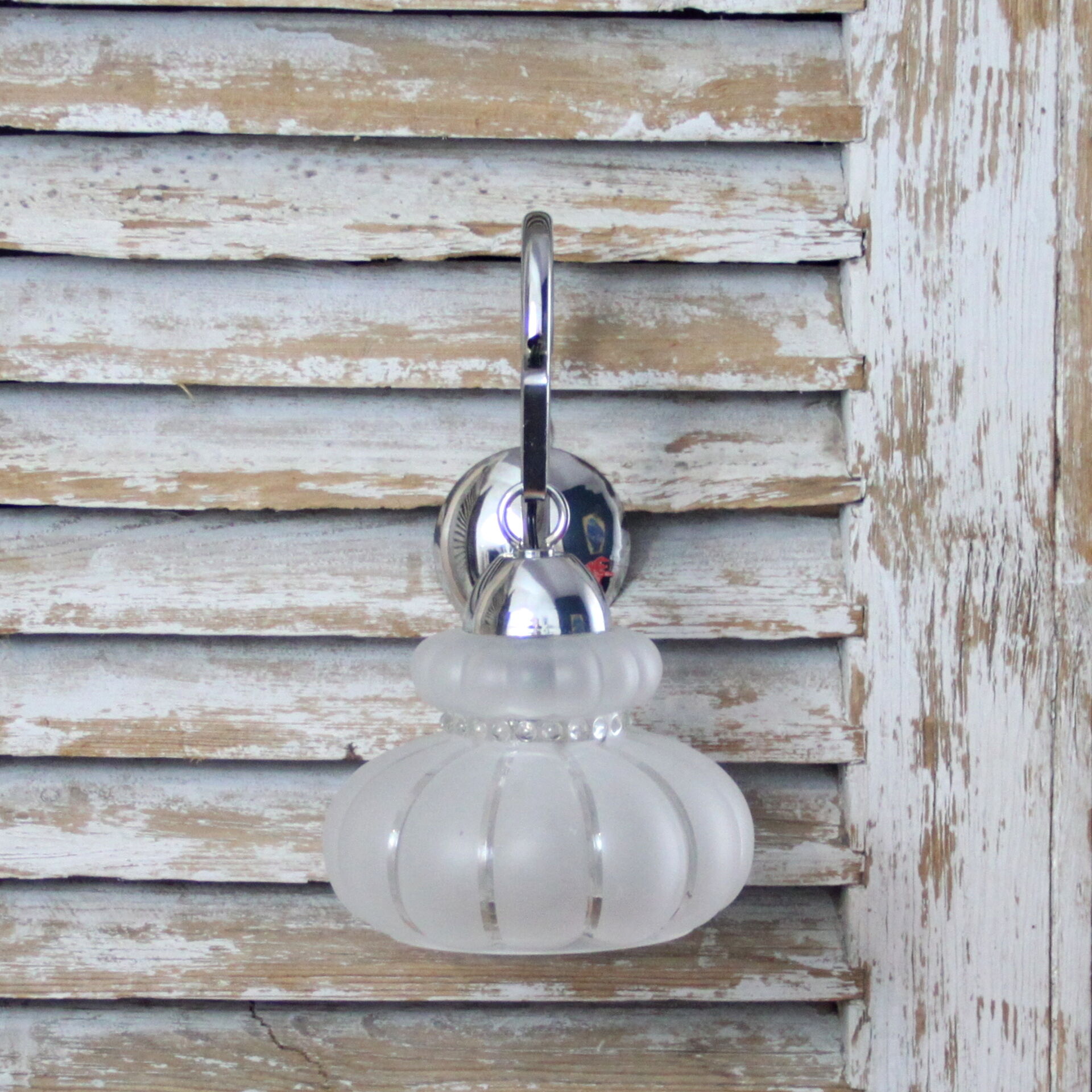 Wall light mounted Lantern old, glass and chrome