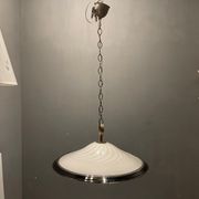 Suspension italienne noir et blanc en verre de murano