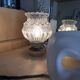 New table lamp with old Art Deco glass lampshade