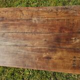 Wooden table with a drawer