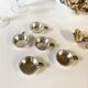 Individual silver metal ashtrays