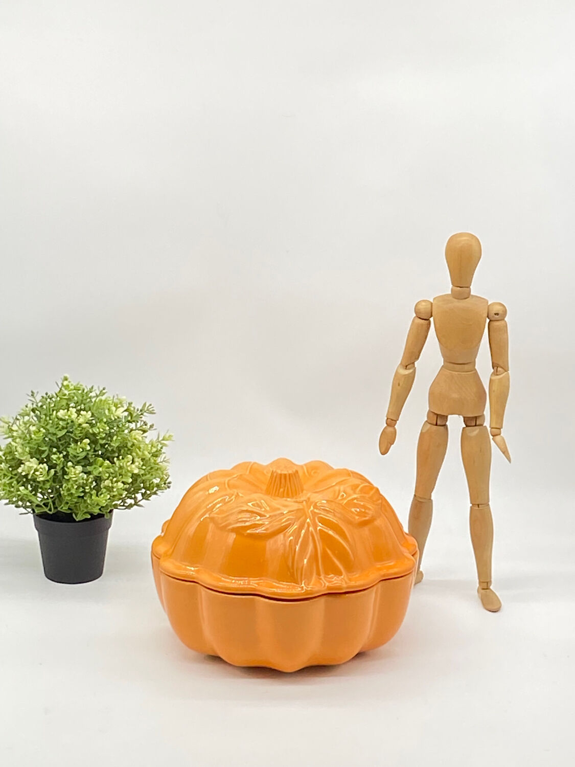 Pumpkin ceramic tureen 🎃, BCI, Brittany, vintage